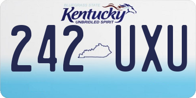 KY license plate 242UXU