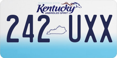 KY license plate 242UXX