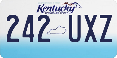 KY license plate 242UXZ
