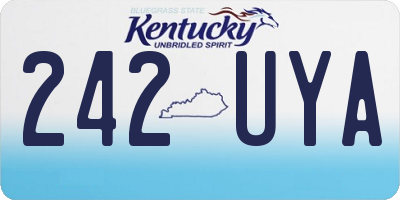 KY license plate 242UYA