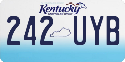 KY license plate 242UYB