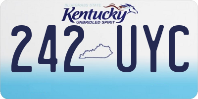 KY license plate 242UYC