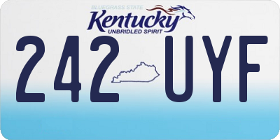 KY license plate 242UYF