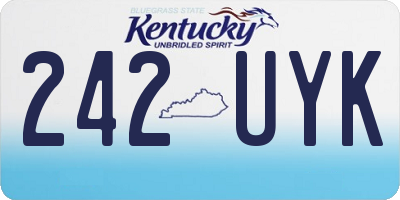 KY license plate 242UYK