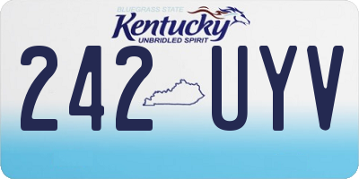 KY license plate 242UYV