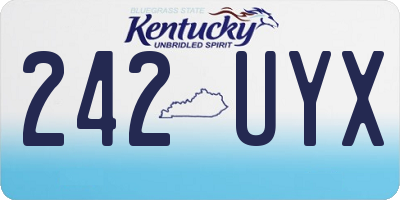 KY license plate 242UYX