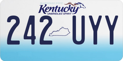 KY license plate 242UYY