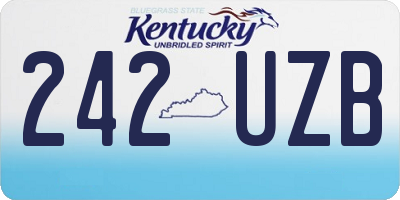KY license plate 242UZB