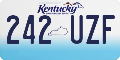 KY license plate 242UZF