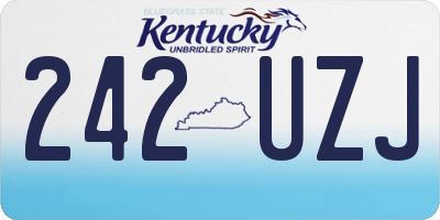 KY license plate 242UZJ