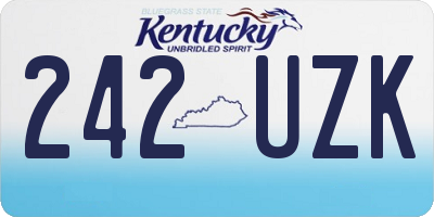 KY license plate 242UZK