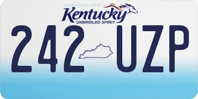 KY license plate 242UZP