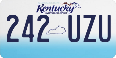 KY license plate 242UZU