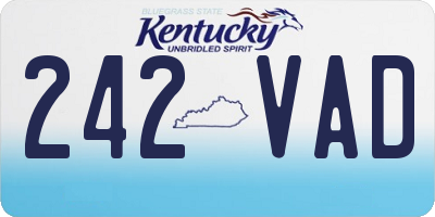 KY license plate 242VAD