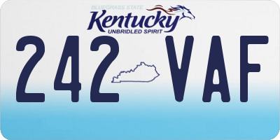 KY license plate 242VAF