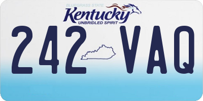 KY license plate 242VAQ