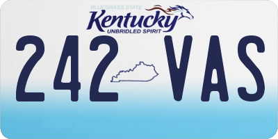 KY license plate 242VAS