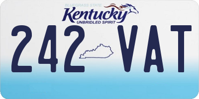 KY license plate 242VAT