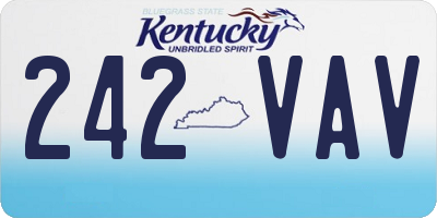 KY license plate 242VAV