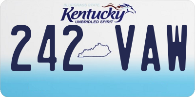 KY license plate 242VAW
