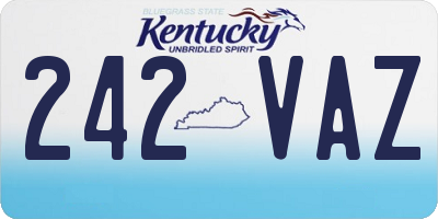 KY license plate 242VAZ