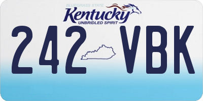 KY license plate 242VBK