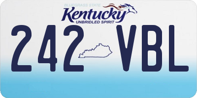 KY license plate 242VBL