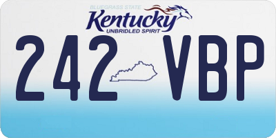 KY license plate 242VBP