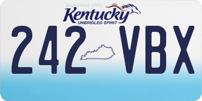 KY license plate 242VBX