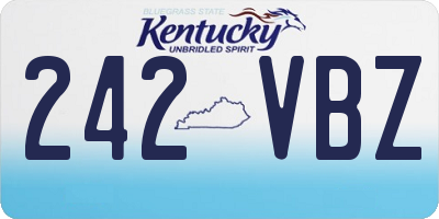 KY license plate 242VBZ