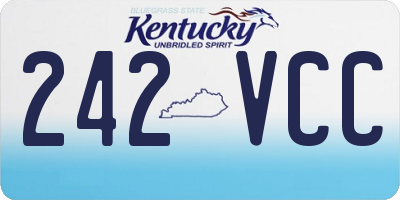 KY license plate 242VCC