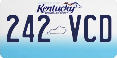 KY license plate 242VCD