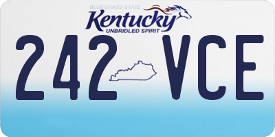 KY license plate 242VCE