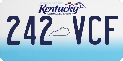 KY license plate 242VCF