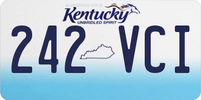 KY license plate 242VCI
