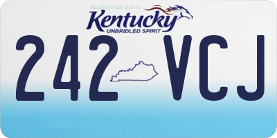 KY license plate 242VCJ