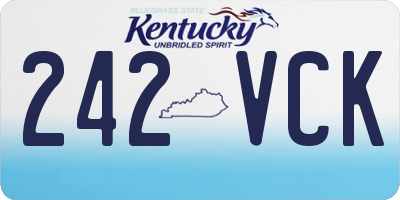 KY license plate 242VCK