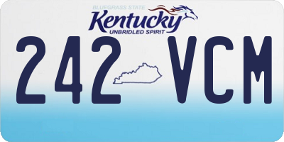 KY license plate 242VCM