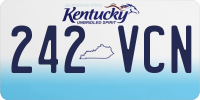 KY license plate 242VCN