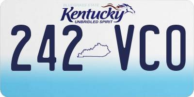 KY license plate 242VCO