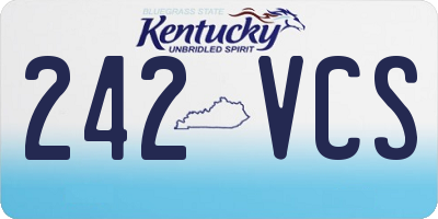 KY license plate 242VCS
