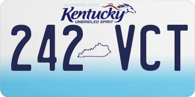 KY license plate 242VCT
