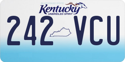 KY license plate 242VCU