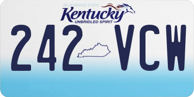 KY license plate 242VCW