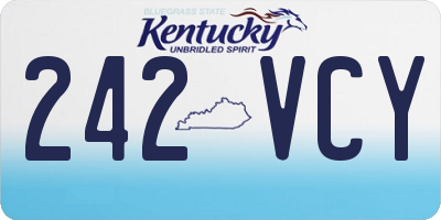 KY license plate 242VCY
