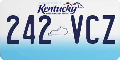 KY license plate 242VCZ