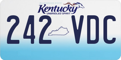 KY license plate 242VDC