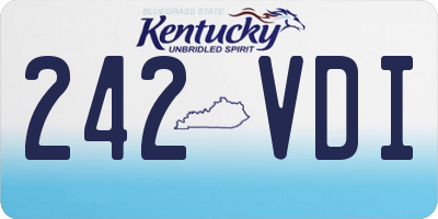 KY license plate 242VDI