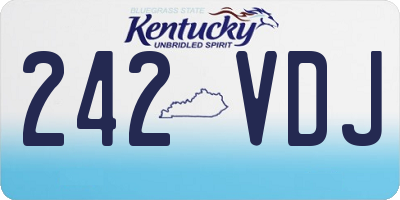 KY license plate 242VDJ