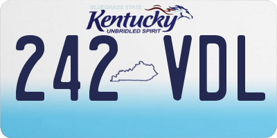 KY license plate 242VDL